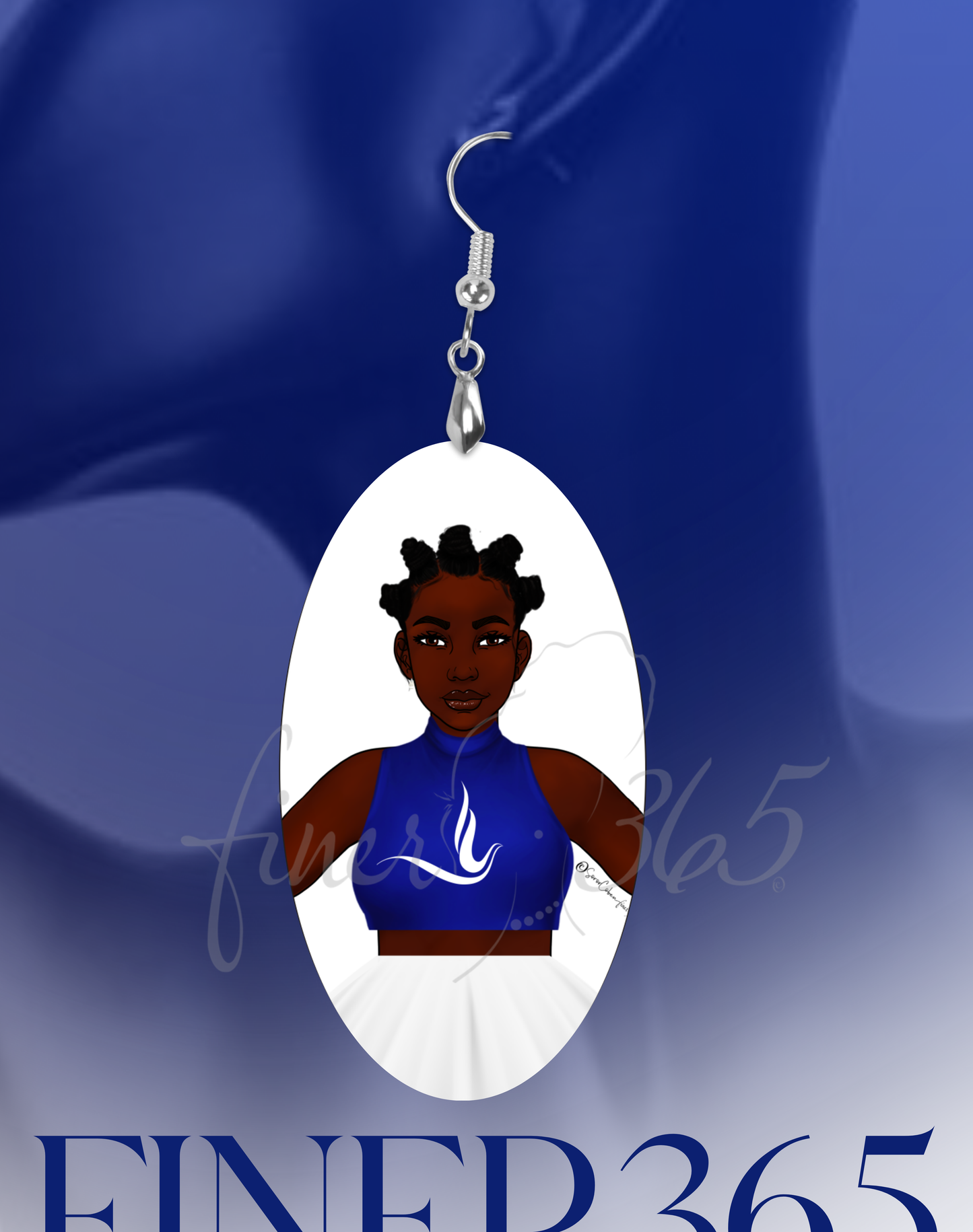 Oval Earrings - Deep Brown with Bantu Knots