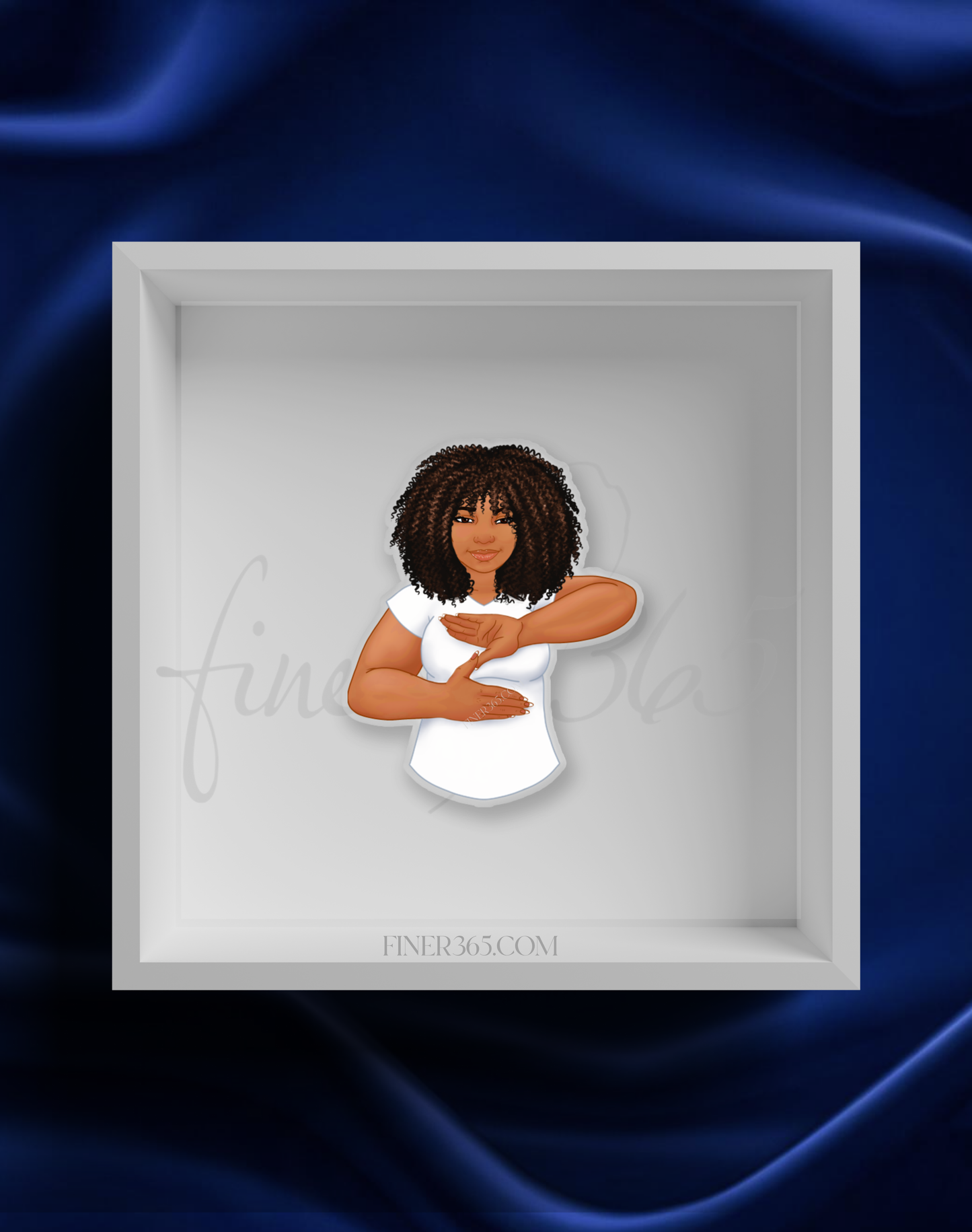 Afro Handsign Pin