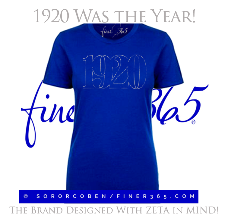 1920 Was The Year! Rhinestone Crewneck T-shirt Women's & Unisex Style - Royal Blue