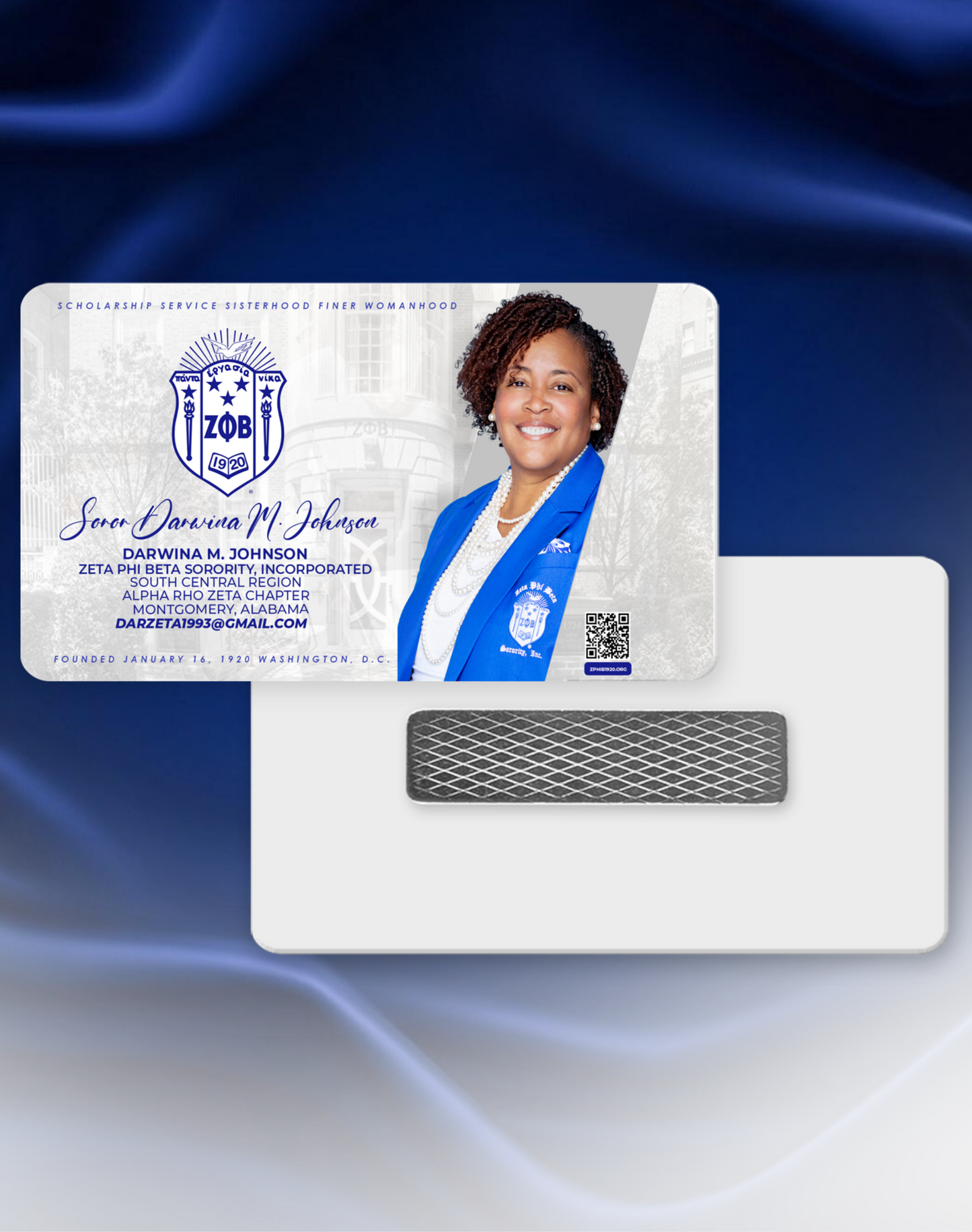 Finer365 Custom Name Badge w/ QR Code  - Individual Listing