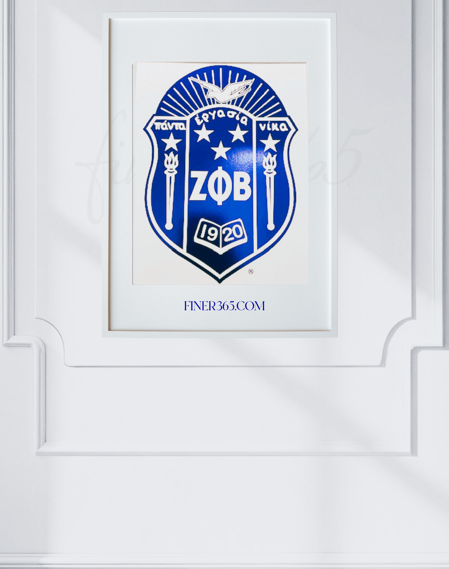 Zeta Blue Shield Print