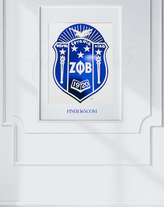 Zeta Blue Shield Print