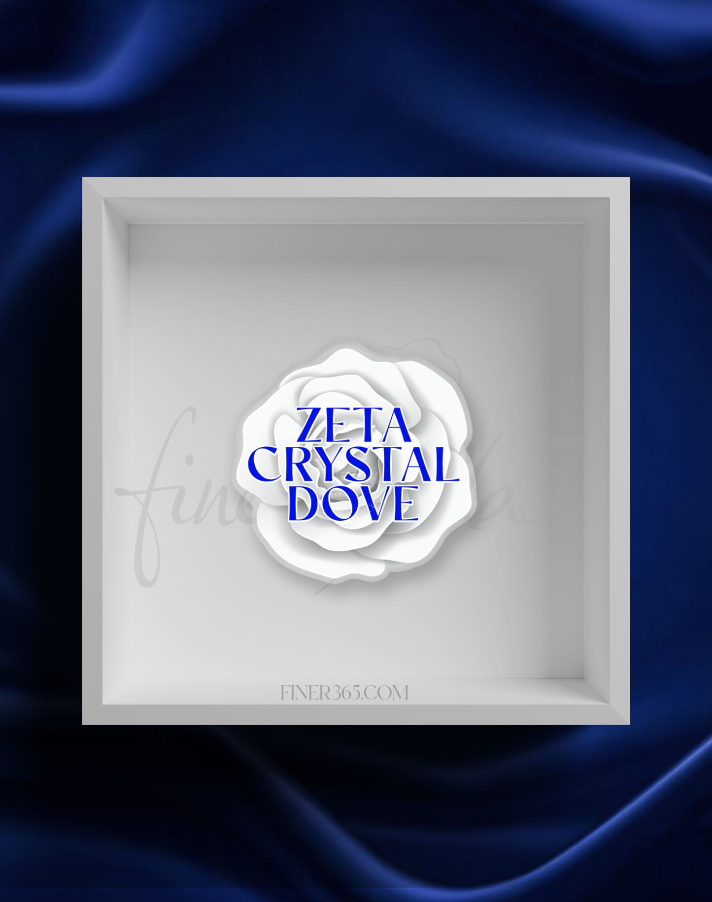 Zeta Crystal Dove Rose Pin