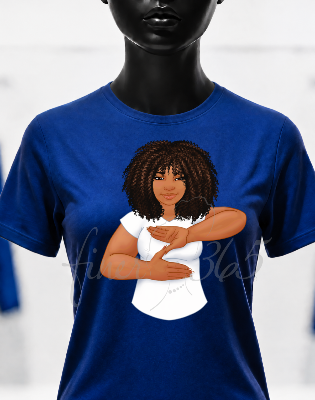 ZPB Afro Handsign - Full Color Crewneck T-shirt Women's & Unisex Style