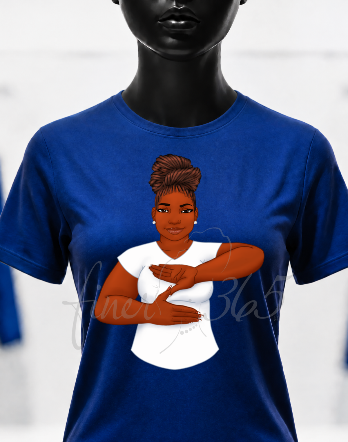 ZPB Braids Handsign - Full Color Crewneck T-shirt Women's & Unisex Style