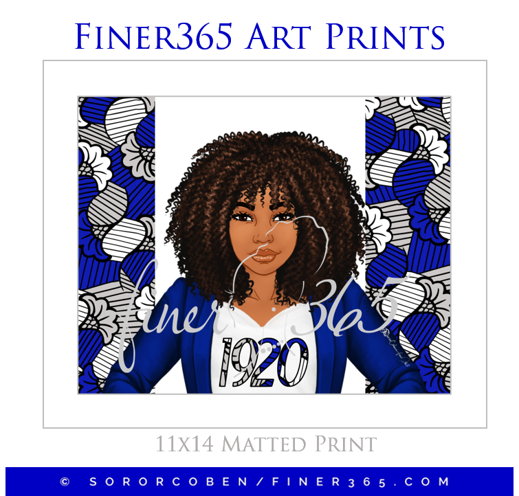 Afro1920 Tan - Art Print