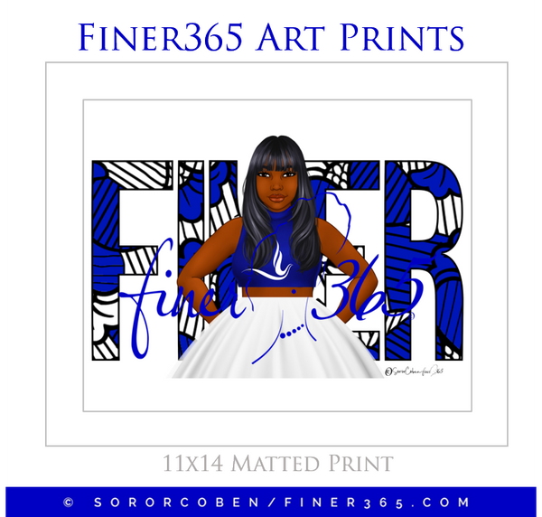 Afro Finer Brown - Art Print