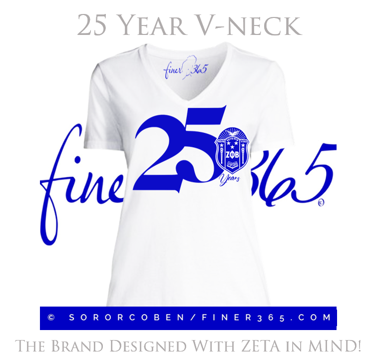 25 Year - V-neck - Women's Cut