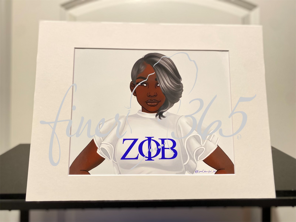 Zeta Soror - DK Gray - Art Print